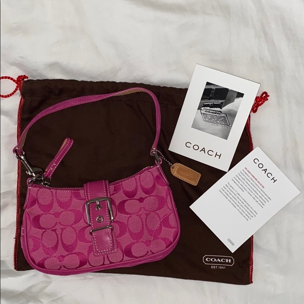 NEW Coach Signature Pink Mini Handbag (K3U-6362)